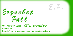 erzsebet pall business card